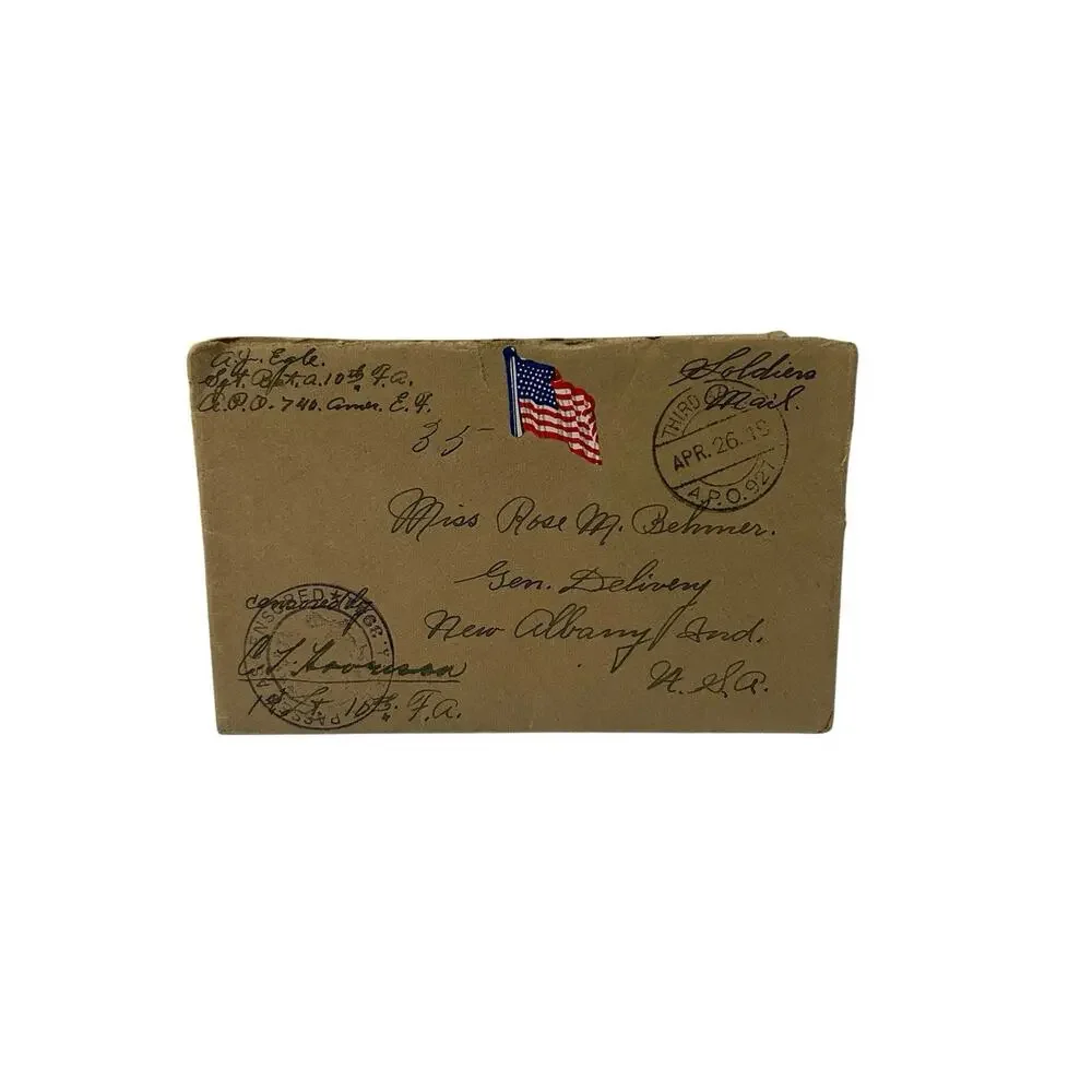 Antique Postal History WWI w/Original Love Letter Included Romantic Letter 1919